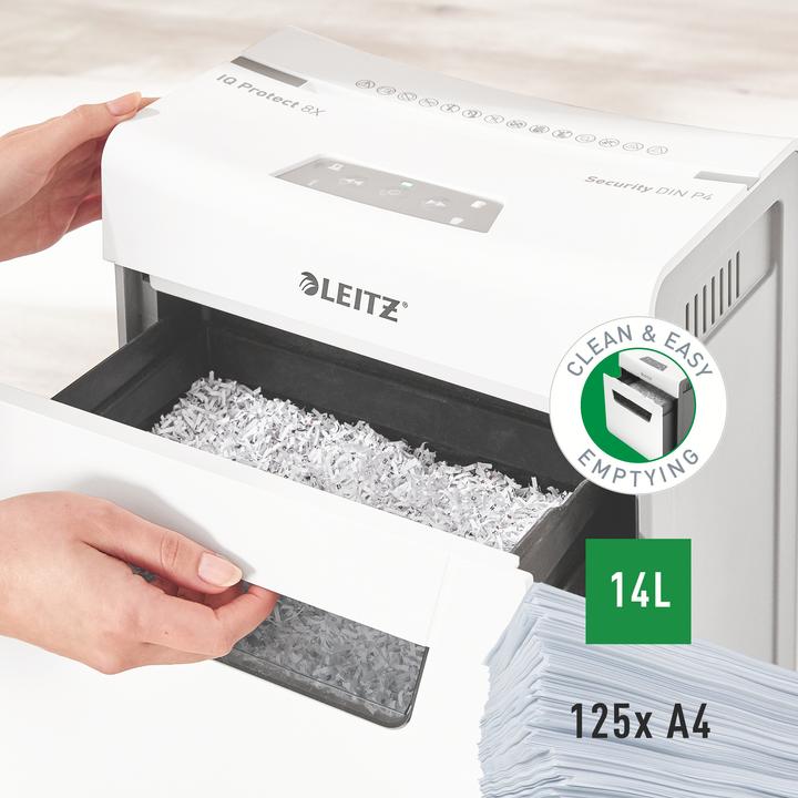 Produktbild Leitz IQ 8X PROTECT PREMIUM - Aktenvernichter (Partikelschnitt)