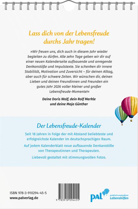 Produktbild Lebensfreude-Kalender (Harter Einband, Deutsch)