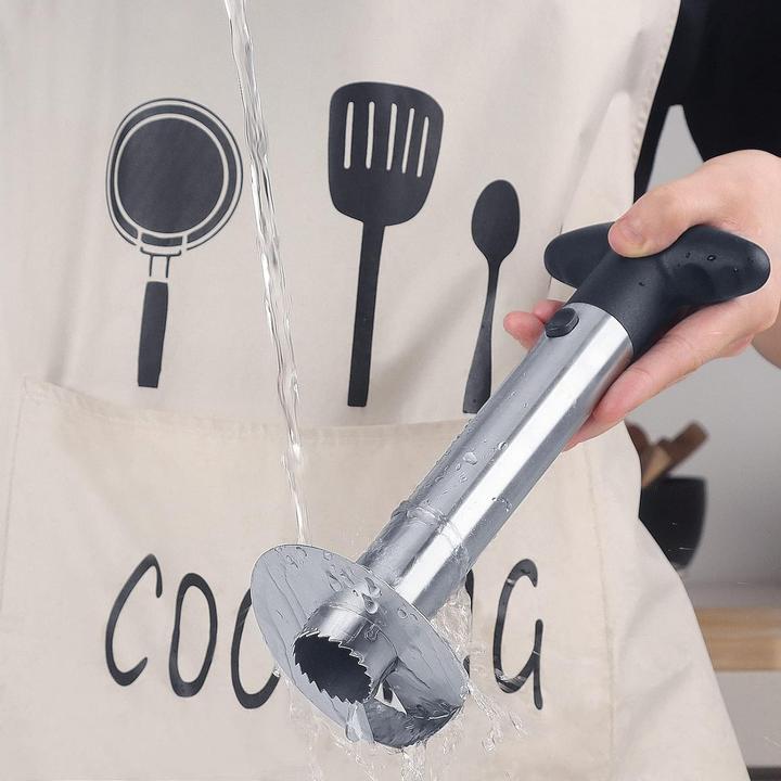 Produktbild ASMI Edelstahl Ananasentkerner, Ananasschneider Schwarz