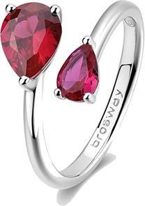 Brosway - Passion Ruby Fancy FPR115 Silver Open Ring - Circuit: 52 mm