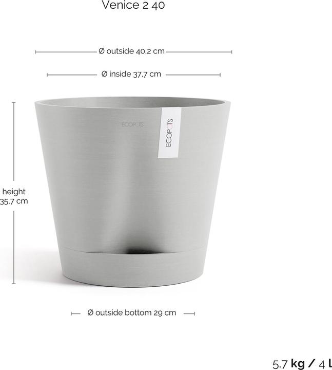 Produktbild Ecopots Venice 2 (40 x 35.70 cm)