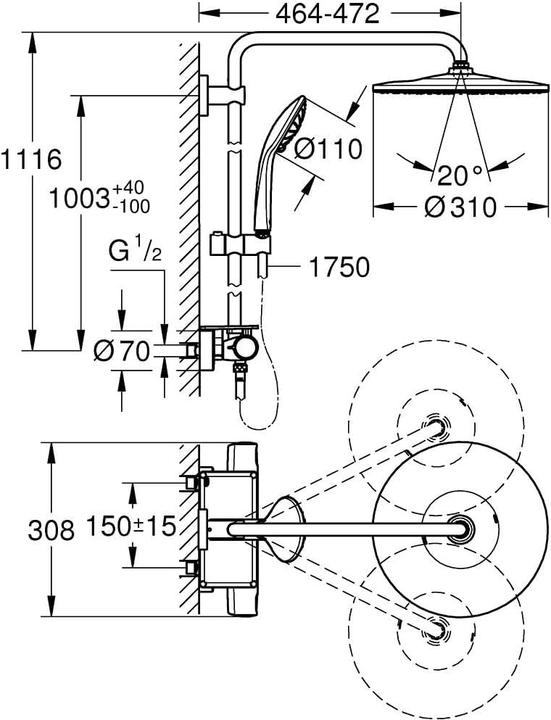 Produktbild Grohe Vitalio System 310