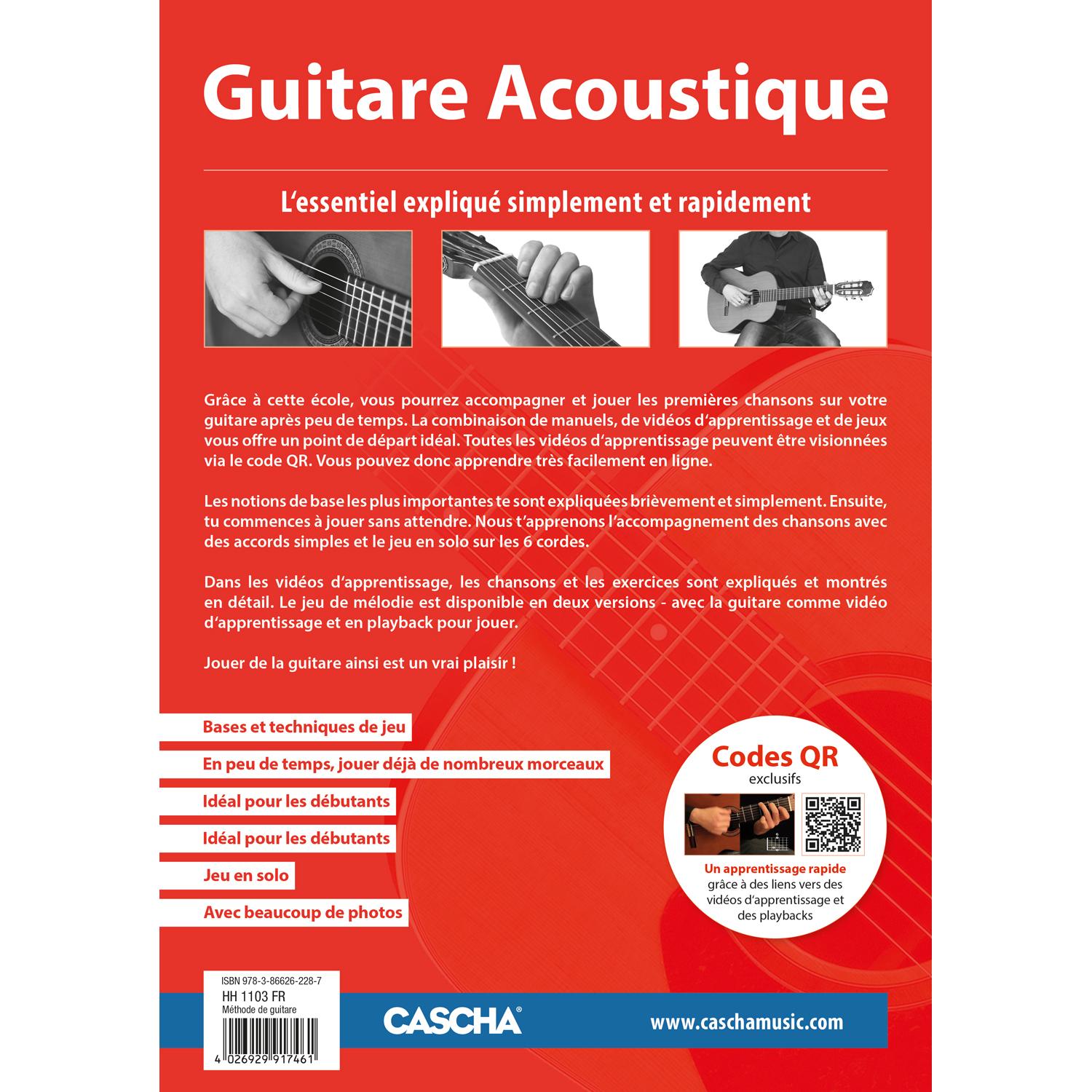 Thumbnail - Guitare Acoustique: Apprendre rapidement et facilement, Fachbücher von Cascha