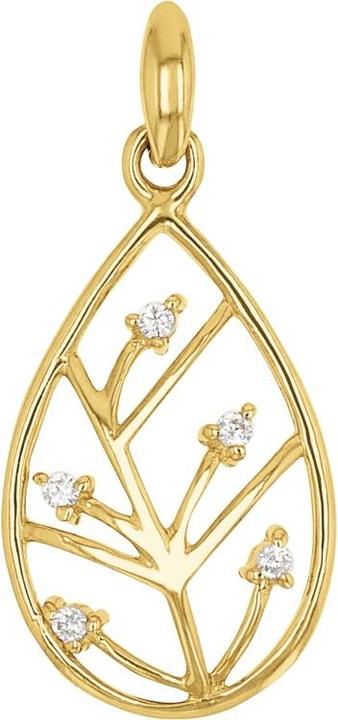 Immagine prodotto Amor Ciondolo Cupido da donna, oro 375, zirconi sintetici. (Oro 375, 9 ct)