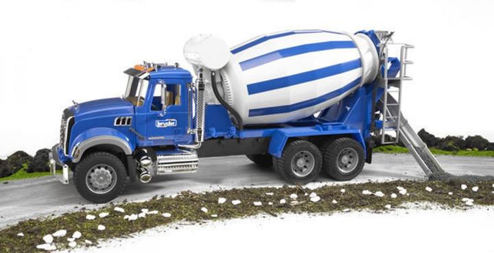 Actual product image Bruder Mack Granite concrete mixing truck
