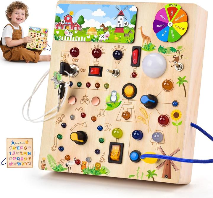 Fwiull Jouets de motricité Busy Board