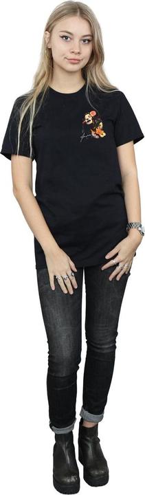 Actual product image Janis Joplin Womens/Ladies Floral Faux Pocket Cotton Boyfriend T-Shirt (S)