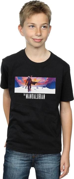 Immagine prodotto Star Wars The Mandalorian Landscape Maglietta Ragazzi (128)