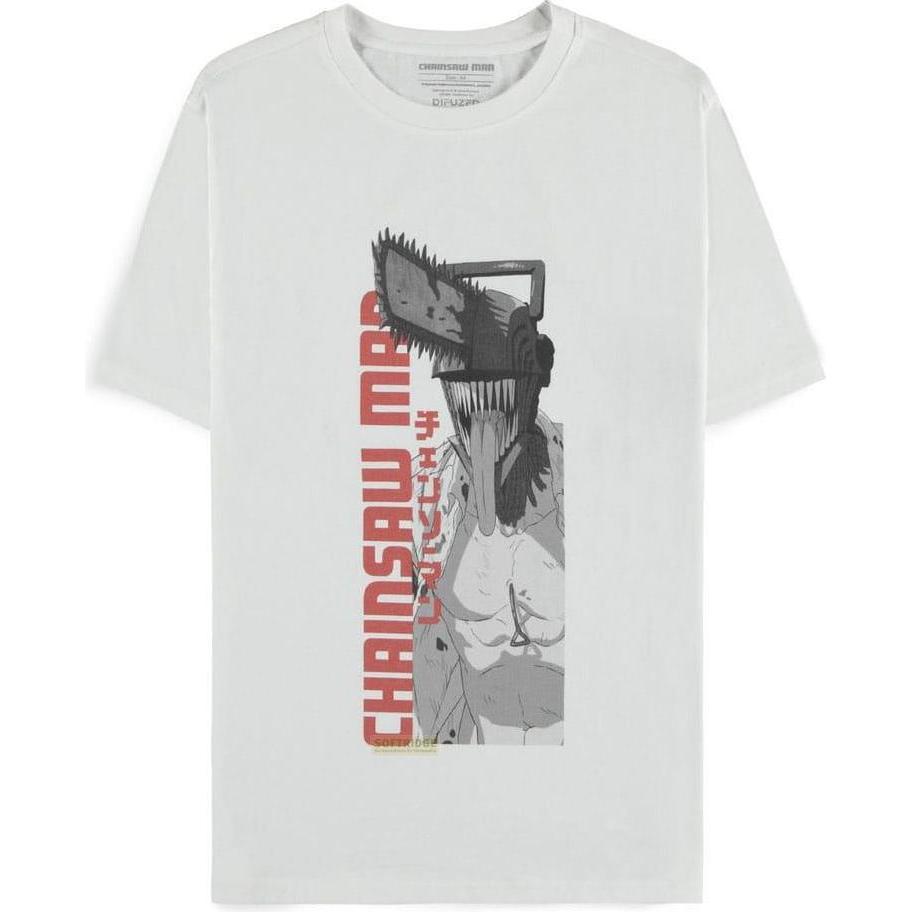 Difuzed, Uomini, Maglietta, Chainsaw Man T-Shirt Chainsaw Man White Grösse M, Bianco, (M)