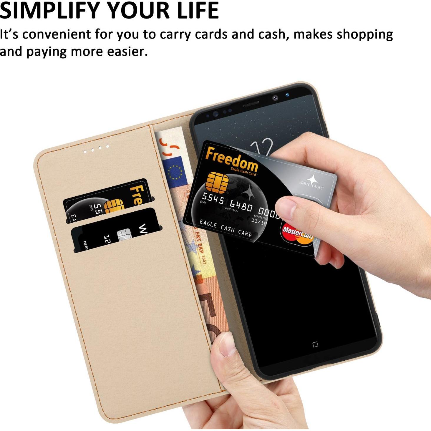 Thumbnail - Cadorabo Book Hülle mit Print für Samsung Galaxy NOTE 8 (Samsung Galaxy Note 8), Smartphone Hülle, Schwarz