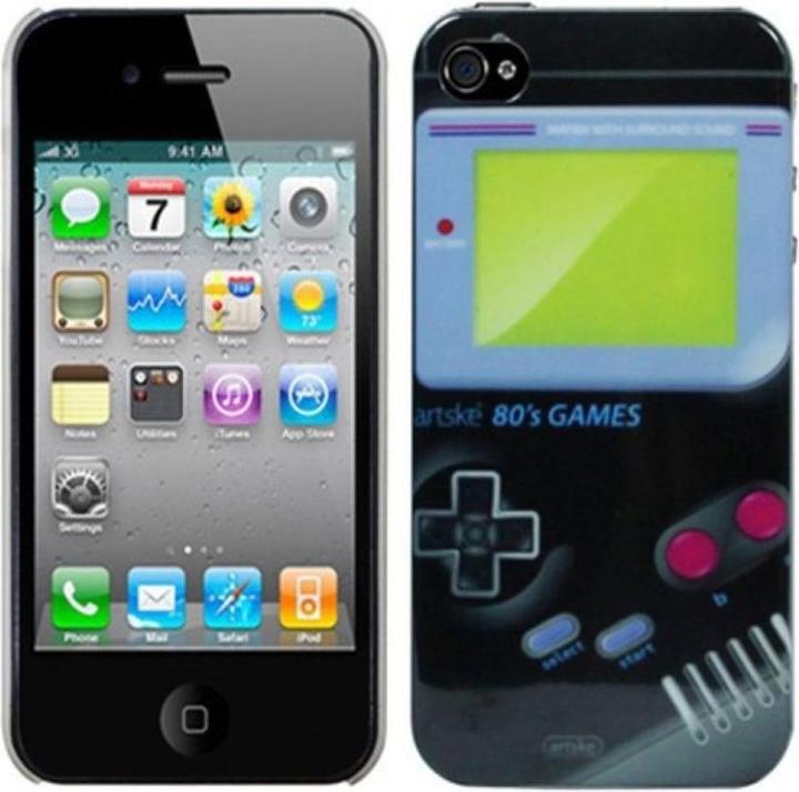 Produktbild König Design Hard Case Hülle Gameboy für Handy iPhone 4 & 4S (Apple iPhone 4, LG G4s)