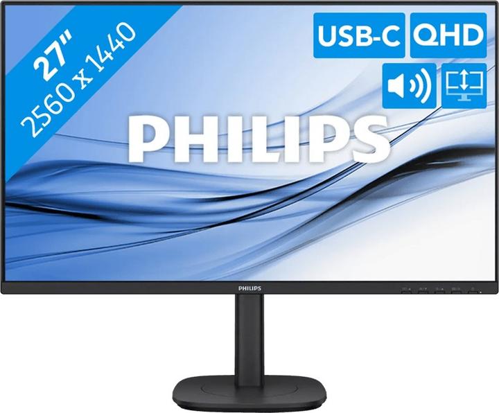 Produktbild Philips 27B2G5601/00 Monitor 68,58cm 27Zoll 2560x1440 100Hz 2xHDMI DP USB dark gray (2560 x 1440 Pixel, 27")