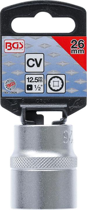 Produktbild BGS Steckschlüssel-Einsatz Zwölfkant Antrieb Innenvierkant 12,5 mm (1/2") SW 26 mm (26 mm)