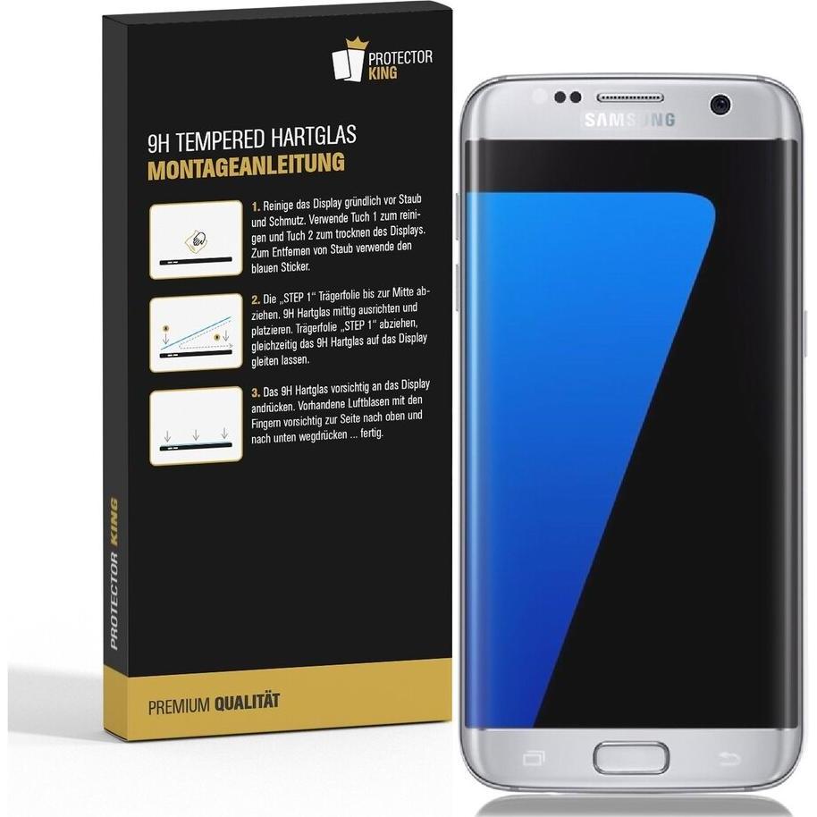 Thumbnail - Protectorking 3x echtes Tempered 9H Panzerhartglas 3D KLAR (3 Stück, Samsung Galaxy S7 Edge), Smartphone Schutzfolie
