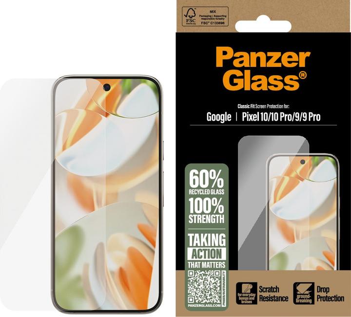 Produktbild PanzerGlass Screen Protector (1 Stk., Google Pixel 10, Google Pixel 10 Pro, Google Pixel 9)