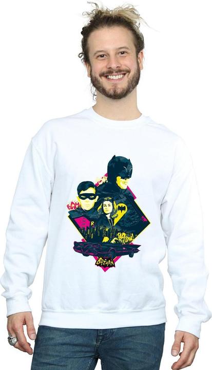 Immagine prodotto Felpa uomo Batman Serie TV in cotone con personaggi Pop Art (M)