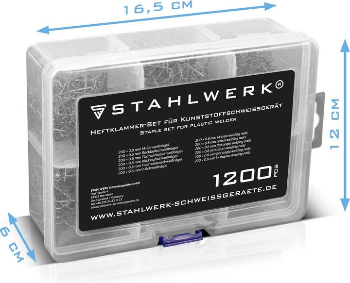 Actual product image Stahlwerk Staple set for plastic welding equipment 1,200 staples Welding nails