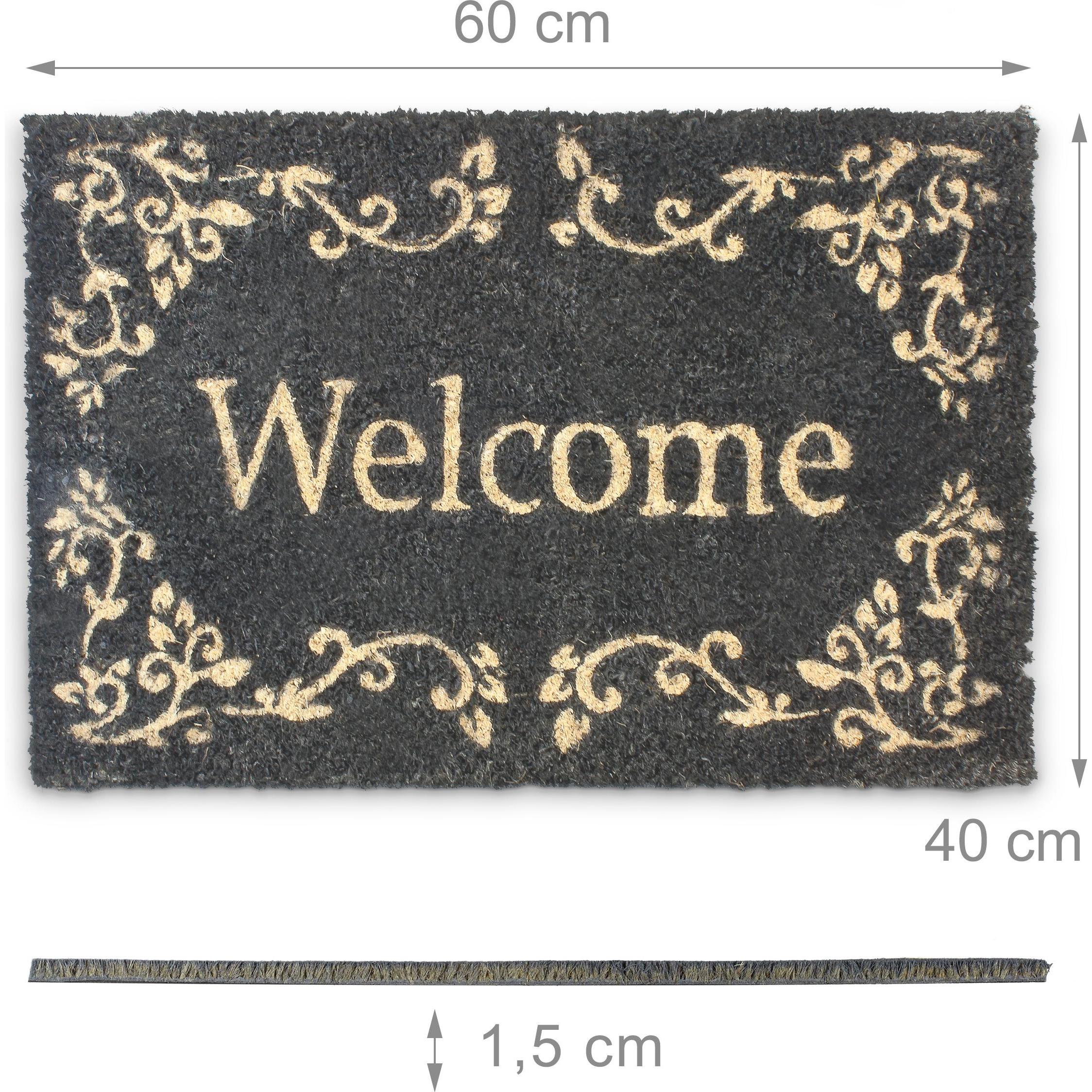 Thumbnail - Relaxdays, Fussmatte, Fussmatte Kokos (40 x 60 x 1.5 cm)