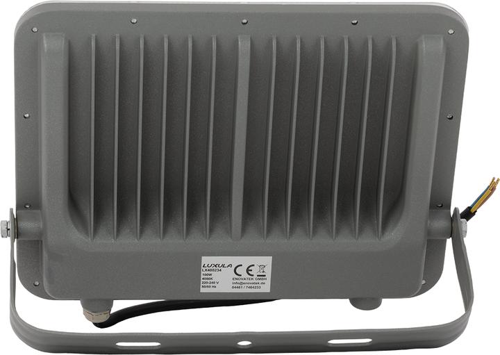 Produktbild Luxula LED-Fluter, EEK: E, 100W, 12000lm, 4000K, IP65, grau (12000 lm, IP65)