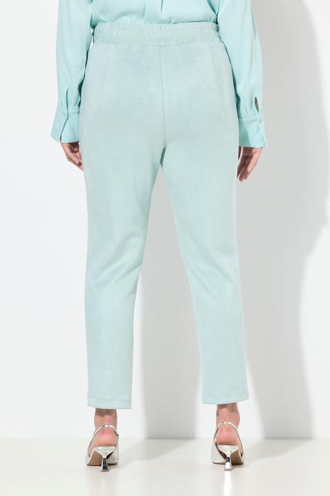 Immagine prodotto Ulla Popken Pantaloni modello Ruby in velours con taglio della gamba ampio e dritto e cintura elastica (60)