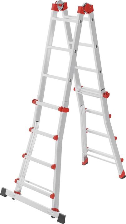 Actual product image Hailo Telescopic ladder 4x4 rungs (Single ladder, Telescopic ladder, Multi-purpose ladder, 24 cm)