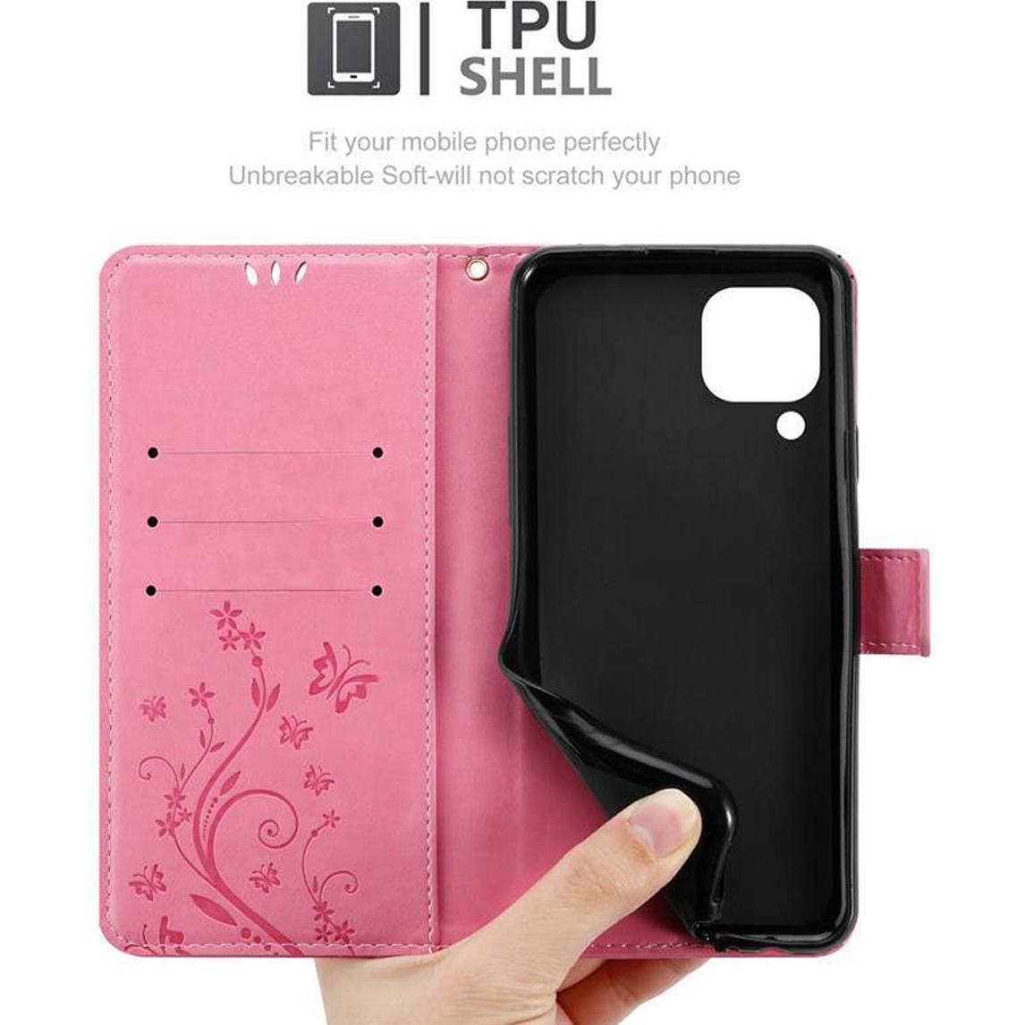 Thumbnail - Cadorabo Flower Book Cover (Huawei P40 Lite), Smartphone Hülle, Rosa