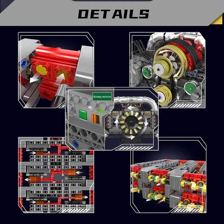 Actual product image Mould King Flat Engine Motor