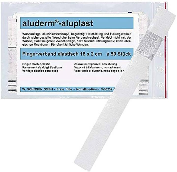 Immagine prodotto Söhngen aluderm aluplast benda elastica per dita 18x2cm, 50 pezzi, singola (50 x)