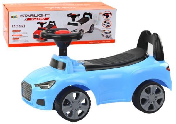 Actual product image Lean Toys Slide car with backrest QX-3396 Horn Storage box Blue 17696
