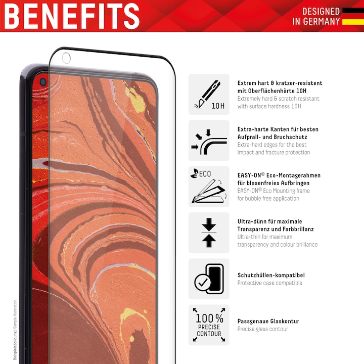 Actual product image Displex Real Glass, 2D Panzerglas (1 Piece, Xiaomi 12T Pro, Xiaomi 12T)