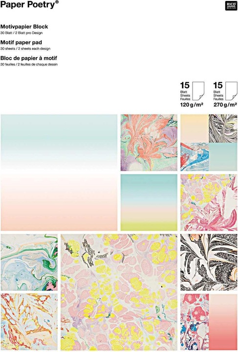 Produktbild Paper Poetry Motivpapier (120 g/m², 30 x)