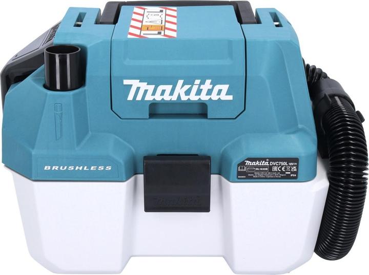 Image du produit Makita DVC 750 LG1 7,5l Aspirateur Souffleur sans fil LXT 67mbar 7,5l 18V Brushless + 1x Batterie (Aspirateur eau et poussière)