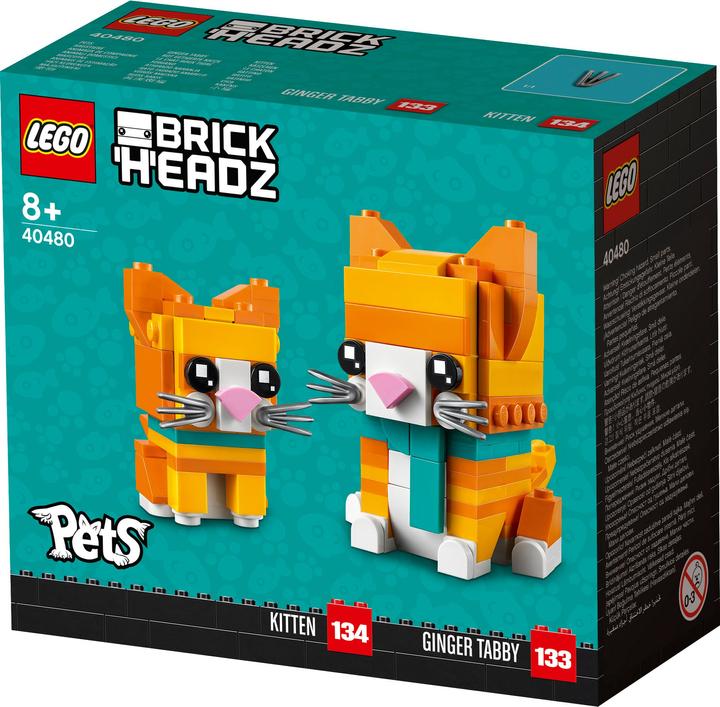Produktbild LEGO Rot getigerte Katze (40480, LEGO Brickheadz)