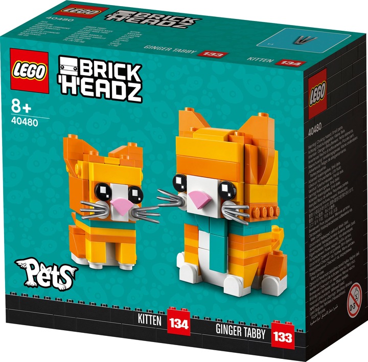 Produktbild LEGO Rot getigerte Katze (40480, LEGO Brickheadz)