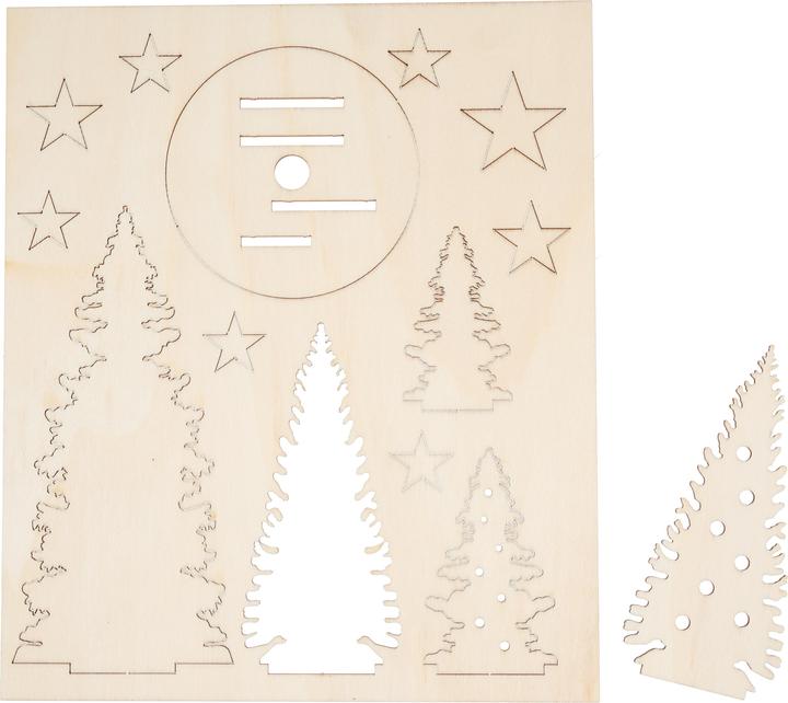 Produktbild Creativ Company Deko-Bastelset Holzfiguren Weihnachtsbäume
