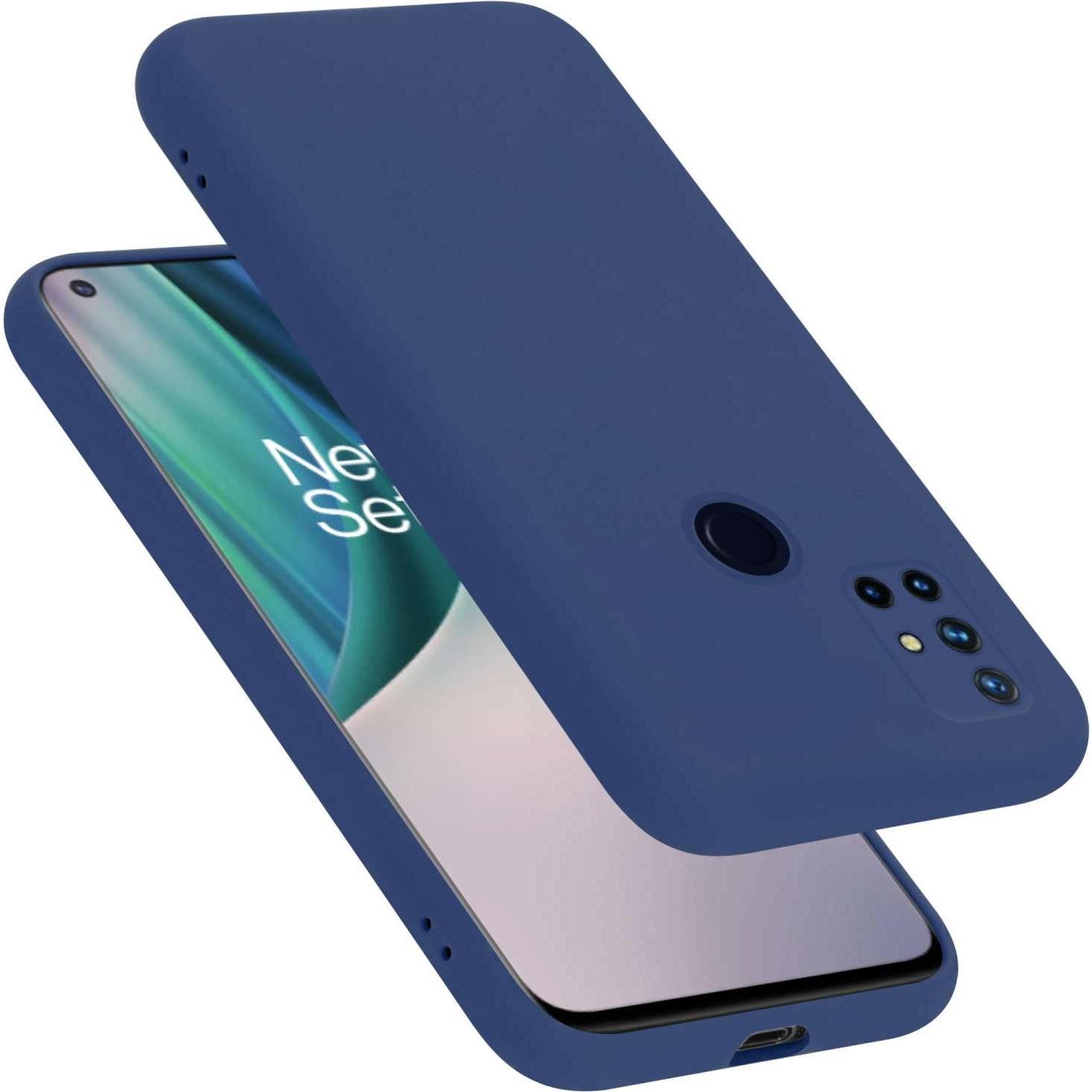 Cadorabo Hülle für OnePlus Nord N10 5G TPU im Liquid Case Design (OnePlus Nord N10 5G), Smartphone Hülle, Blau