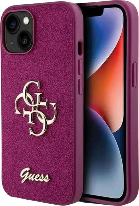 Immagine prodotto Guess GUHCP15LHG4SGU Custodia rigida per iPhone 15 Pro 6.1" viola/viola Glitter Script Big 4G (Apple iPhone 15 Pro)