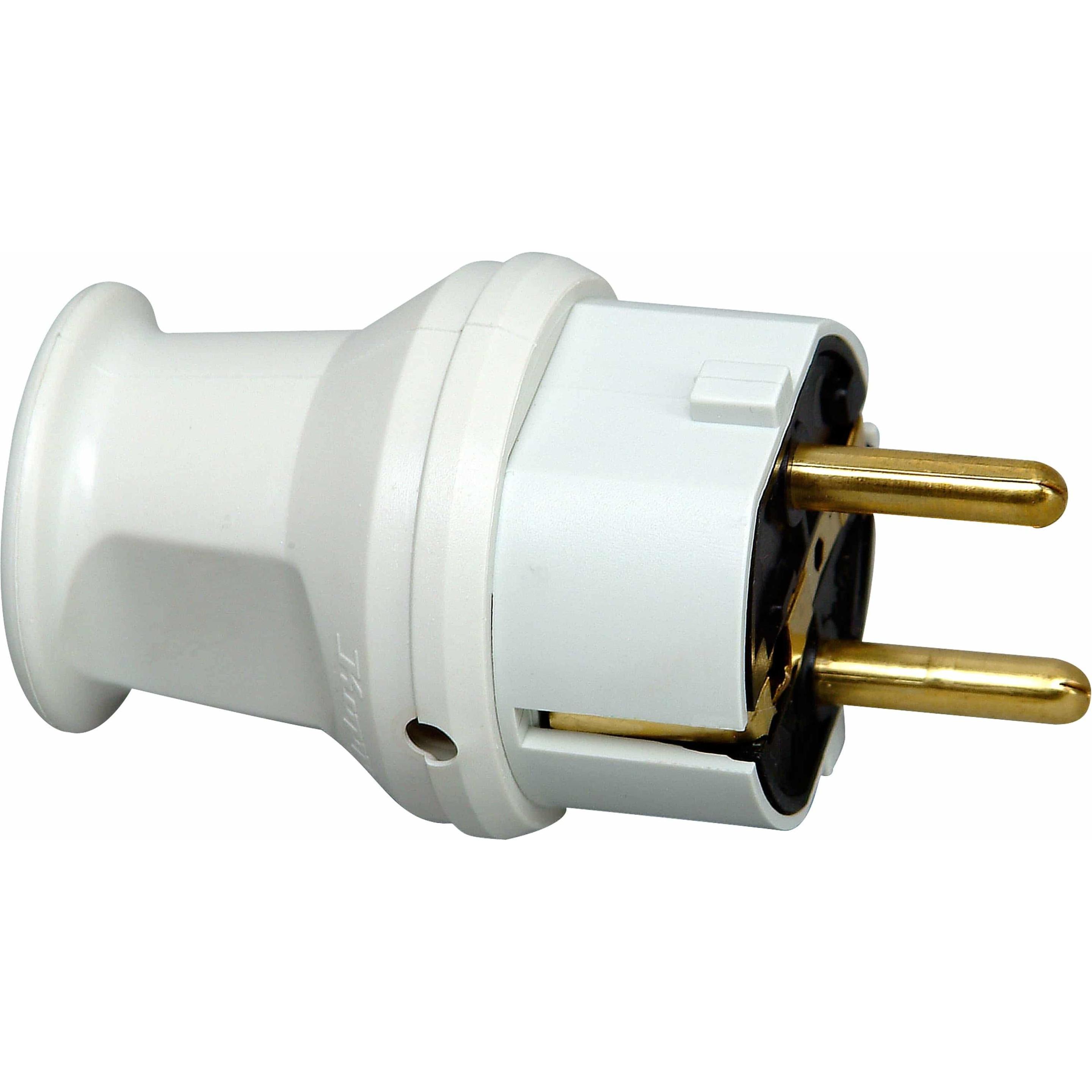 Kopp, Netzstecker + Netzkupplung, Schutzkontaktstecker Kst IP44 gr ger Schraubkl