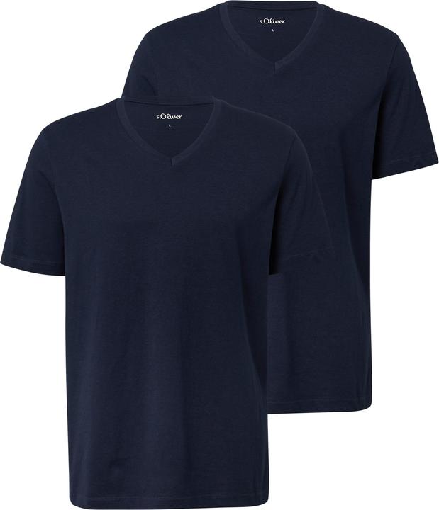 Produktbild s.Oliver T-Shirt Basic-T-Shirt aus Baumwolle im 2er-Pack (M)