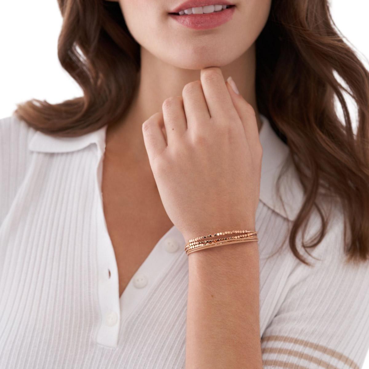 Thumbnail - Fossil, Armschmuck, All Stacked Up, (21.60 cm, Stainless Steel)