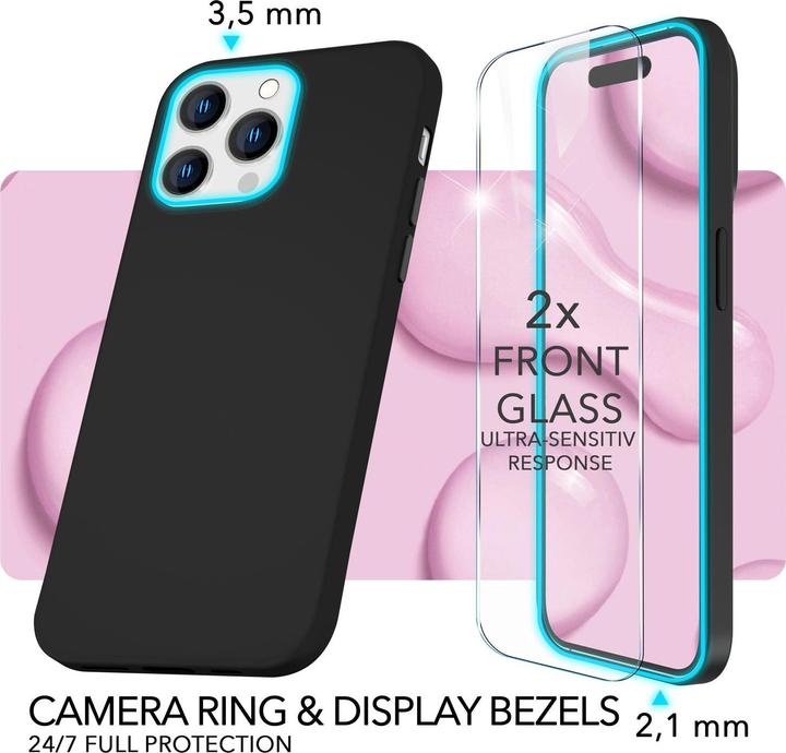 Produktbild Nalia Liquid Silikon Hülle mit MagSafe Funktion & 2x Display Schutzglas (Apple iPhone 14 Pro)