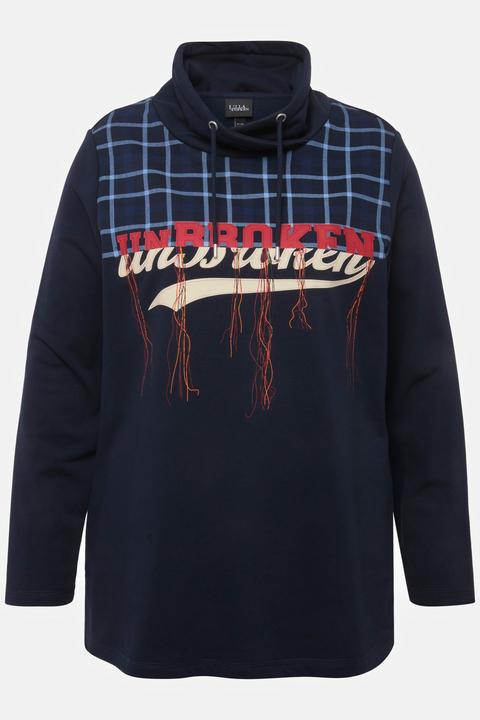 Actual product image Ulla Popken UNBROKEN Split Graphic Long Sleeve Sweatshirt (46, 48)
