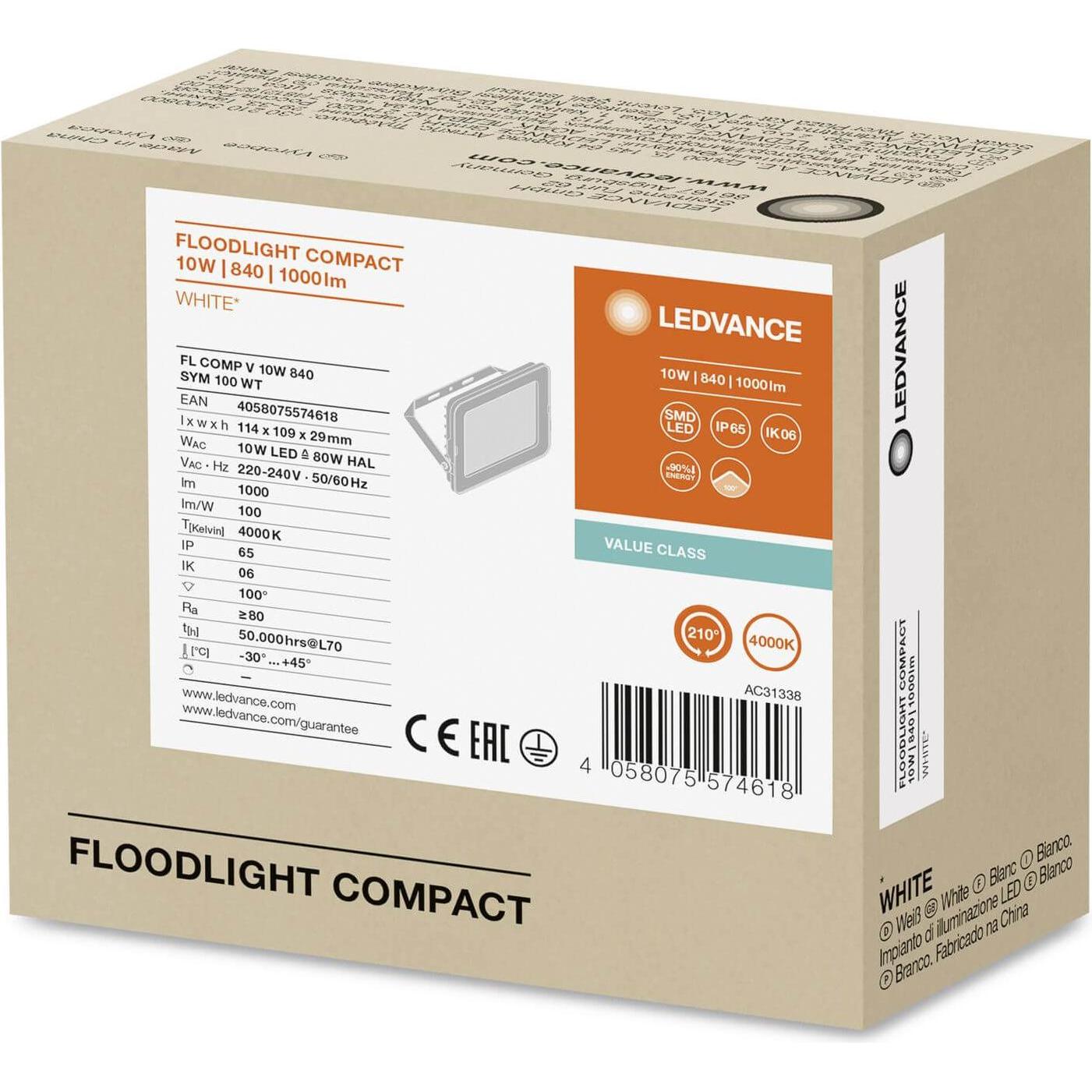 Thumbnail - Ledvance, Fassadenbeleuchtung, LED-Fluter (1000 lm, IP65)