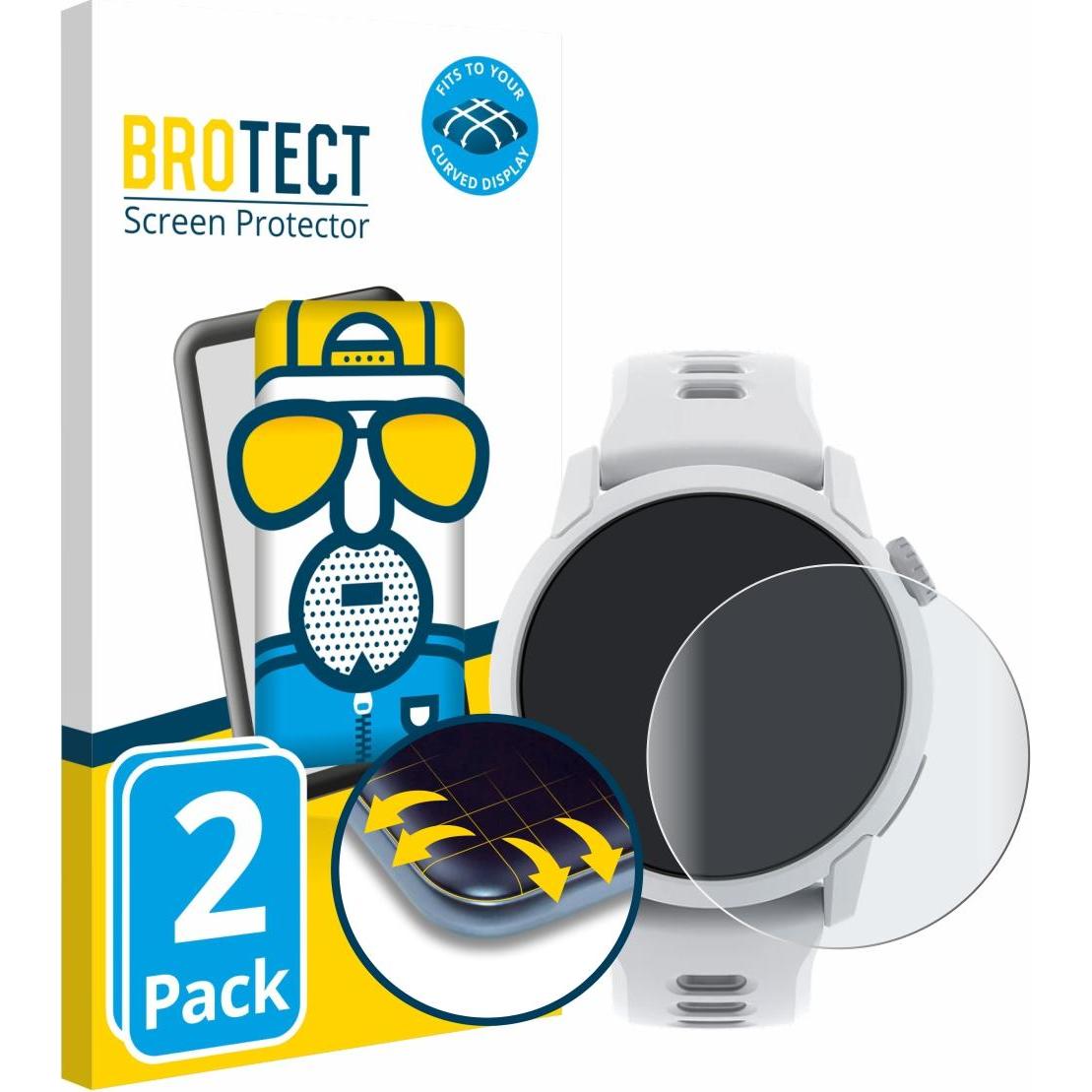 BROTECT Full-Screen Pellicola Opaca, Pellicola protettiva per smartwatch, Trasparente