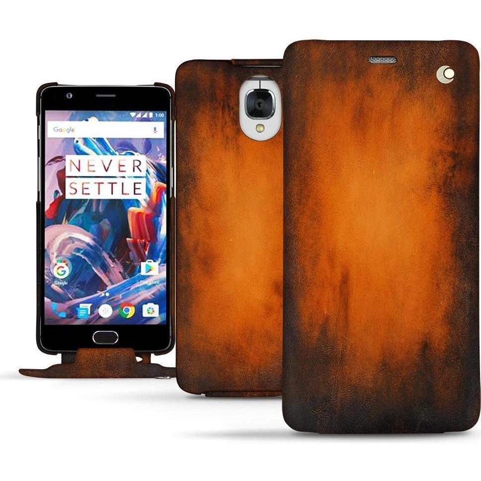 Thumbnail - Noreve Lederschutzhülle vertikal (OnePlus 3), Smartphone Hülle, Violett