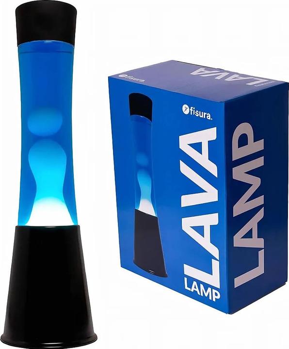 Image du produit Fisura Lampe à Lave LED - noir et cyan - par (E14, E27)