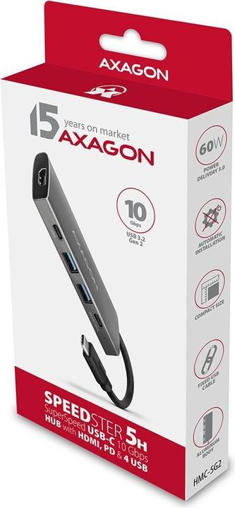 Immagine prodotto Axagon HMC-5G2 (USB-C, 5 porte)