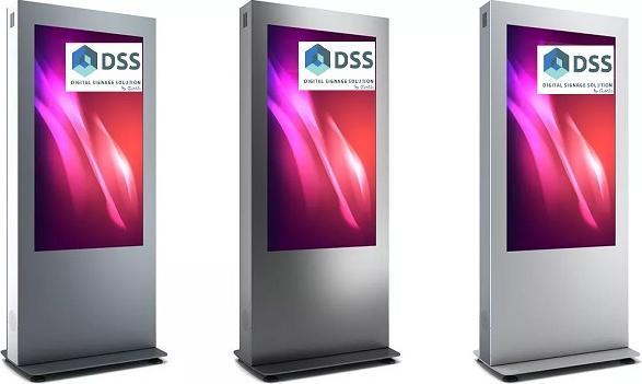 Image du produit DSS Stèle d'intérieur Portrait, écran 65", noir