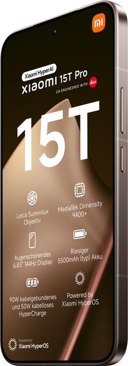 Produktbild Xiaomi 15T Pro (256 GB, Mocha Gold, 6.83", Dual SIM, 5G)