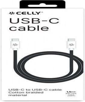 Produktbild Celly Usb-C zu Usb-C Kabel 1.5mt (1.50 m, USB 2.0, 60 W)